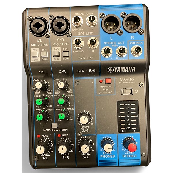 Used Yamaha MG06X Unpowered Mixer
