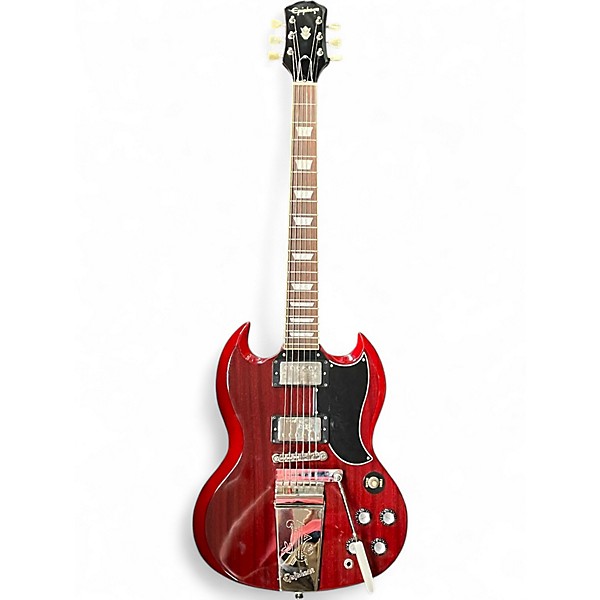 Used 2022 Epiphone INSPIRED BY 1964 SG STANDARD W/ MAESTRO VIBROLA Cherry Solid Body Electric Guitar