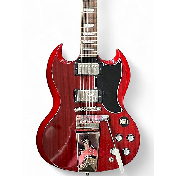Used 2022 Epiphone INSPIRED BY 1964 SG STANDARD W/ MAESTRO VIBROLA Cherry Solid Body Electric Guitar