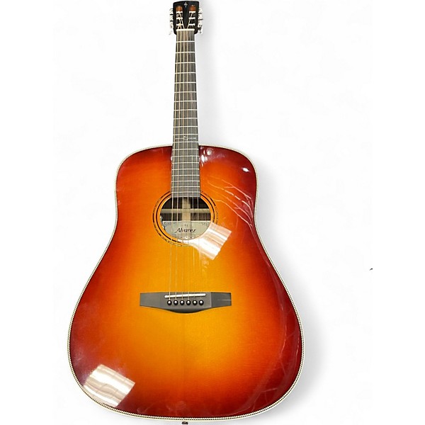 Used Alvarez LDR70 HERRINGBONE 2 Color Sunburst Acoustic Guitar