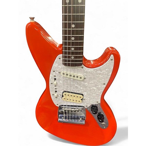 Used 1997 Fender JAG-STANG Fiesta Red Solid Body Electric Guitar