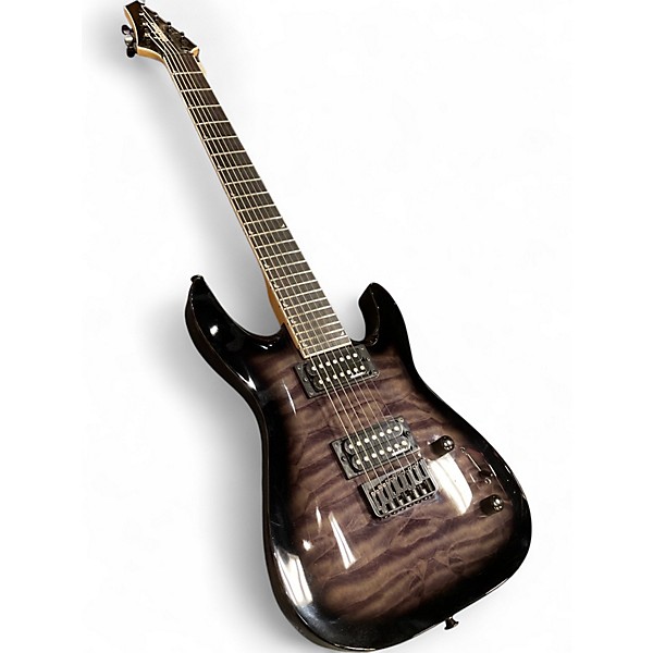 Used Jackson JS22Q-7 TRANSPARENT BLACK BURST Solid Body Electric Guitar