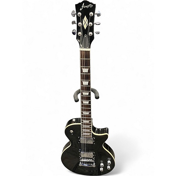 Used Firefly Les Paul Standard Black Solid Body Electric Guitar