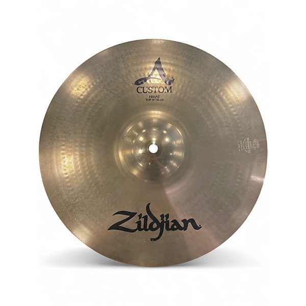 Used Zildjian 14in A CUSTOM HI HAT PAIR Cymbal