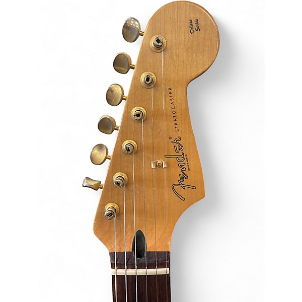 Used Fender DELUXE SUPER STRATOCASTER Black Solid Body Electric Guitar