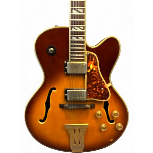 Used Aria AF70 Sunburst Hollow Body Electric Guitar