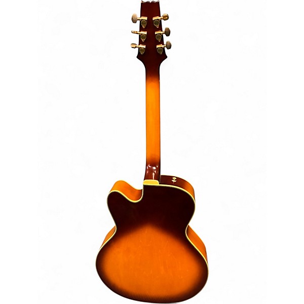 Used Aria AF70 Sunburst Hollow Body Electric Guitar