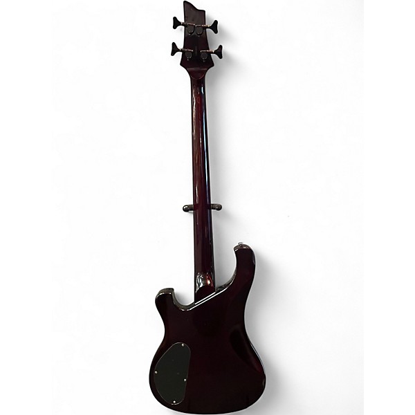 Used Schecter Guitar Research Diamond Series 004 Trans Crimson Red Electric Bass Guitar