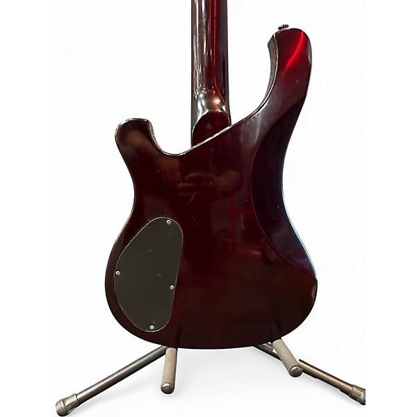 Used Schecter Guitar Research Diamond Series 004 Trans Crimson Red Electric Bass Guitar