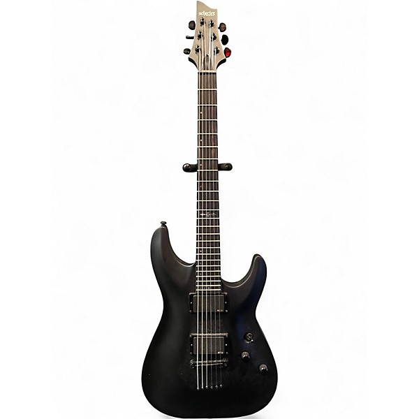 Used Schecter Guitar Research C1 Platinum Flat Black Solid Body Electric Guitar