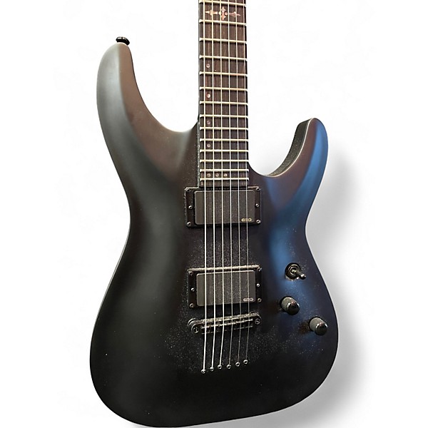 Used Schecter Guitar Research C1 Platinum Flat Black Solid Body Electric Guitar