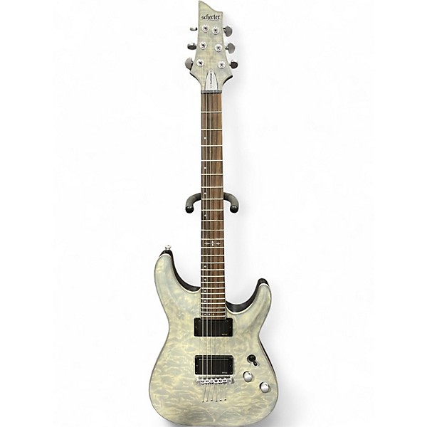 Used Schecter Guitar Research C1 Platinum Trans White Solid Body Electric Guitar
