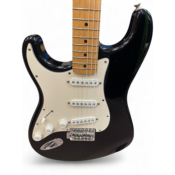 Used Fender Standard Stratocaster Left Handed Black Electric Guitar