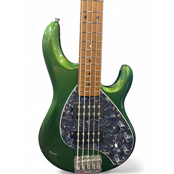 Used Ernie Ball Music Man StingRay 5 Special HH GREEN Electric Bass Guitar