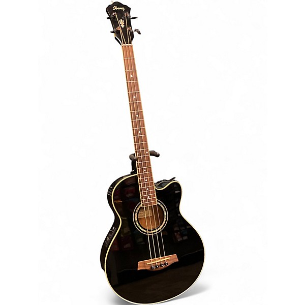Used Ibanez AEB10BE-BK Black Acoustic Bass Guitar