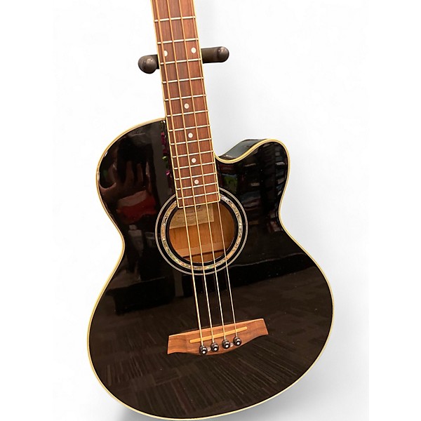 Used Ibanez AEB10BE-BK Black Acoustic Bass Guitar
