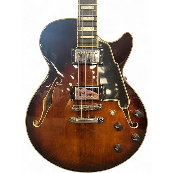 Used D'Angelico Premier Series SS Brown Sunburst Hollow Body Electric Guitar