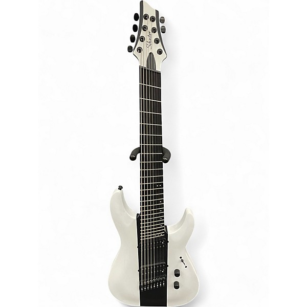 Used Schecter Guitar Research C-8 MULTISCALE ROB SCALLON White Solid Body Electric Guitar