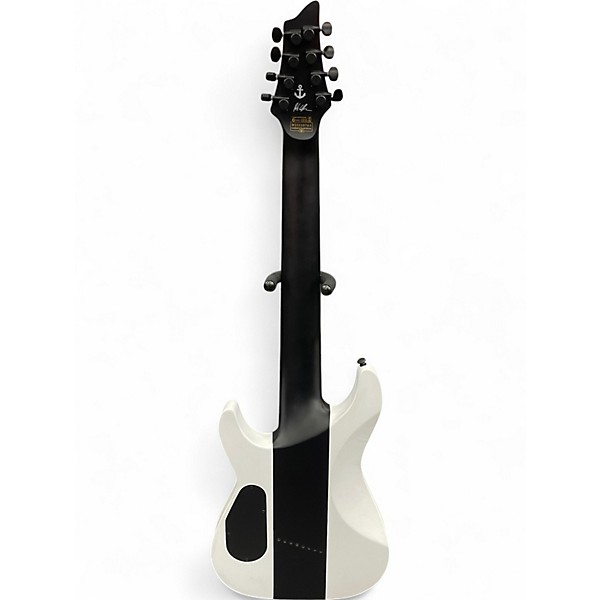 Used Schecter Guitar Research C-8 MULTISCALE ROB SCALLON White Solid Body Electric Guitar