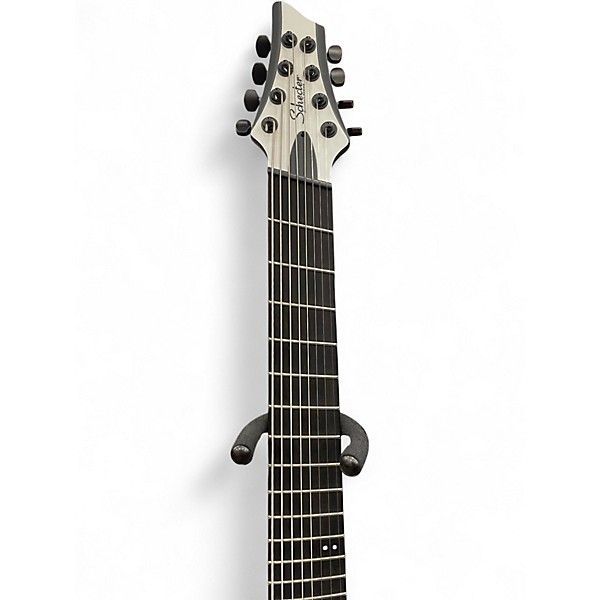 Used Schecter Guitar Research C-8 MULTISCALE ROB SCALLON White Solid Body Electric Guitar