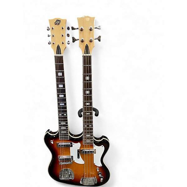 Used Eastwood Doubleneck 46 3 Color Sunburst Solid Body Electric Guitar