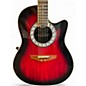 Used Ovation 1528D Red Acoustic Electric Guitar
