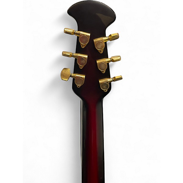 Used Ovation 1528D Red Acoustic Electric Guitar
