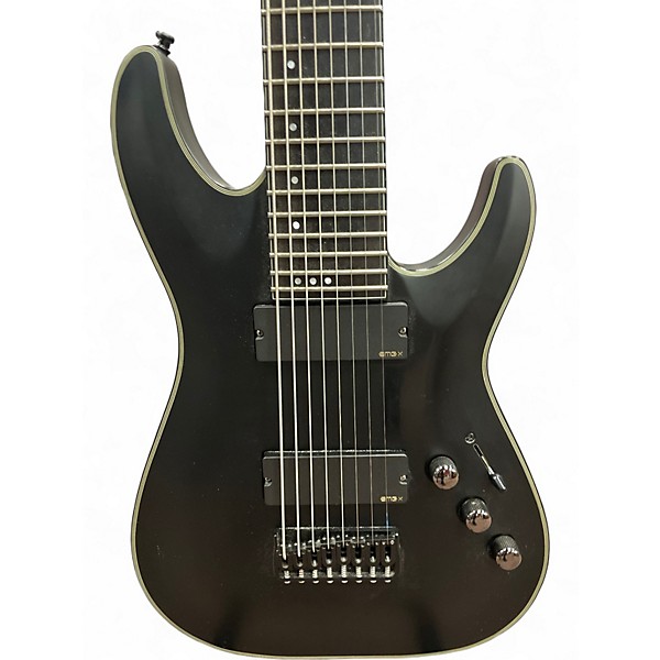 Used Schecter Guitar Research Blackjack SLS C-8 Black Solid Body Electric Guitar