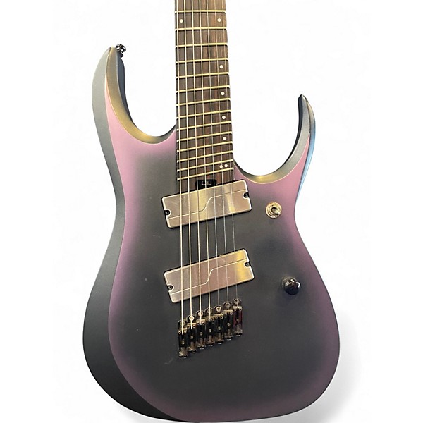 Used Ibanez RGA71AL Axion Label 7 String Aurora Burst Solid Body Electric Guitar