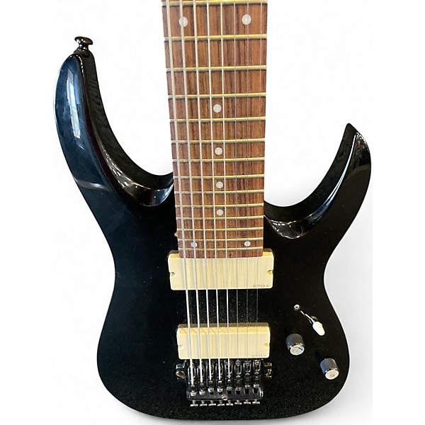 Used Ibanez RGA8BK RGA Series 8 String Black Solid Body Electric Guitar