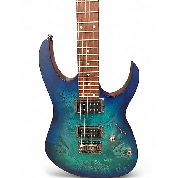 Used Ibanez RG421PB Trans Blue Solid Body Electric Guitar