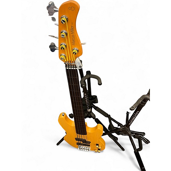 Used Marcus Miller P6 4 STRING FRETLESS Butterscotch Electric Bass Guitar