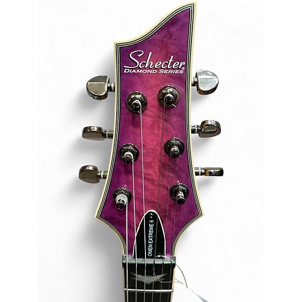 Used Schecter Guitar Research Omen Extreme 6 Shocking Pink Solid Body Electric Guitar