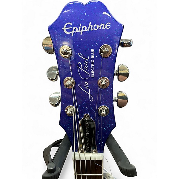 Used Epiphone Tommy Thayer Les Paul Standard Blue Solid Body Electric Guitar