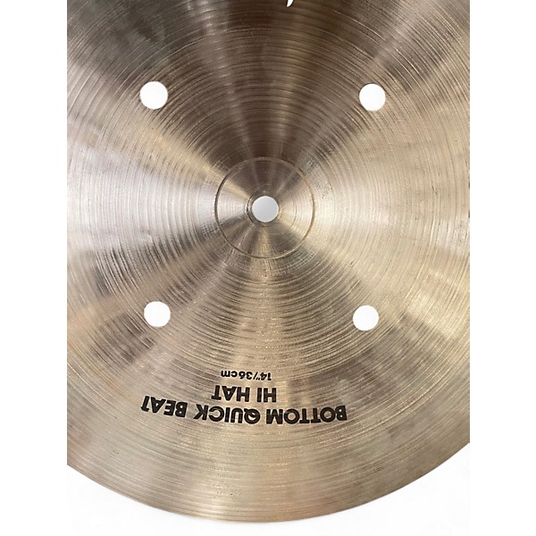 Used Zildjian 14in Quick Beat Hi Hat Pair Cymbal