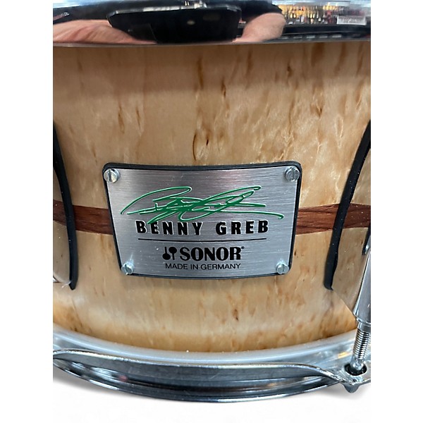 Used SONOR 13in Benny Greb Snare Cherry Drum