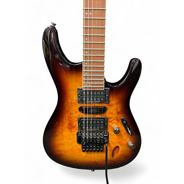 Used Ibanez S670QM 2 Color Sunburst Solid Body Electric Guitar