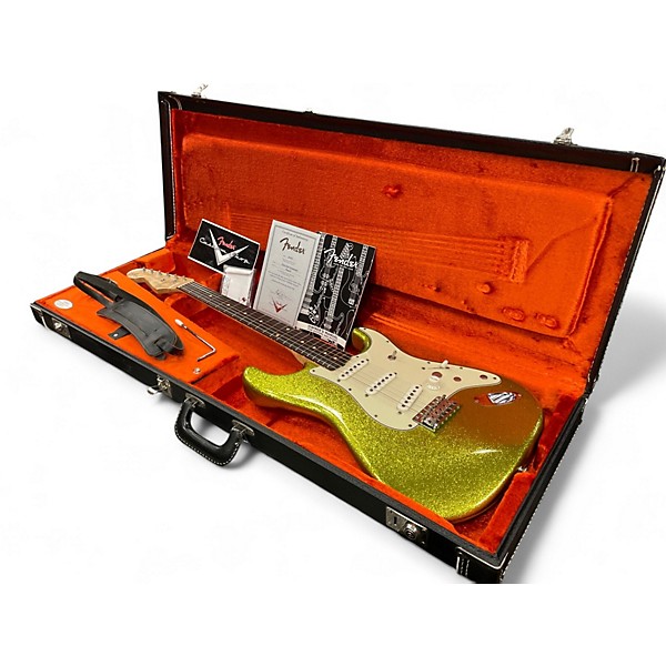 Used Fender Custom Shop Dick Dale Metallic Gold Solid Body Electric Guitar
