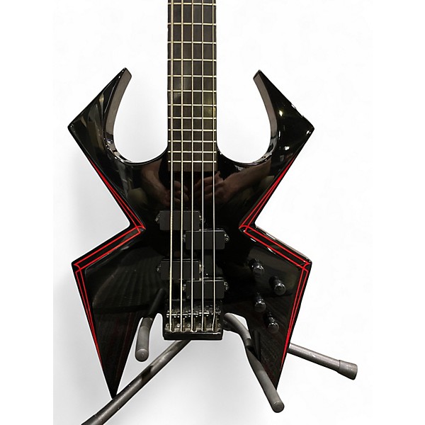 Used B.C. Rich W.M.D. WIDOW Black Electric Bass Guitar