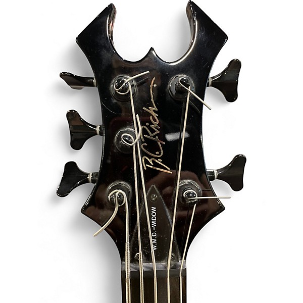 Used B.C. Rich W.M.D. WIDOW Black Electric Bass Guitar