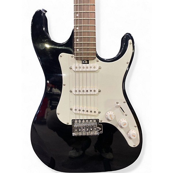 Used Lyon By Washburn STRATOCASTER Black Solid Body Electric Guitar