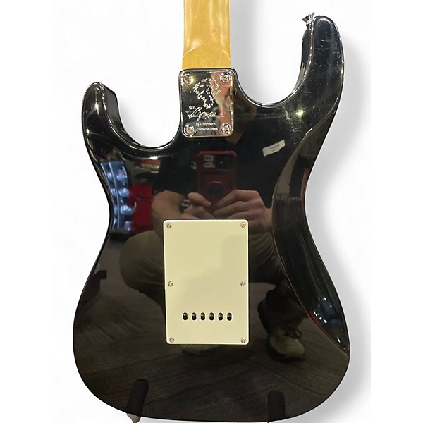 Used Lyon By Washburn STRATOCASTER Black Solid Body Electric Guitar