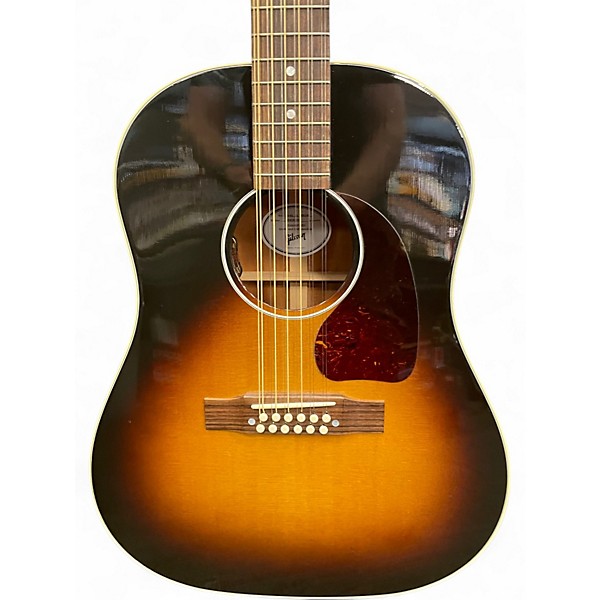 Used Gibson J45 Standard 12 String Sunburst 12 String Acoustic Electric Guitar