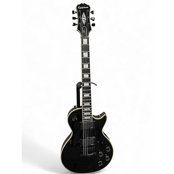 Used Epiphone MKH LES PAUL CUSTOM MATT HEAFY SIGNATURE 6 STRING Ebony Solid Body Electric Guitar