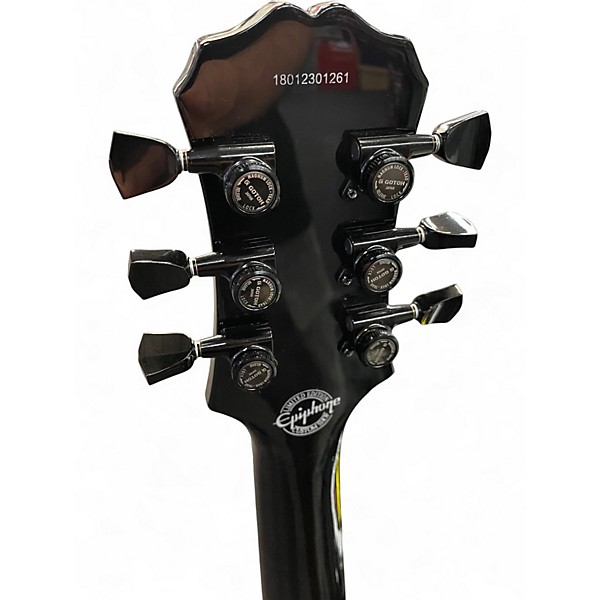 Used Epiphone MKH LES PAUL CUSTOM MATT HEAFY SIGNATURE 6 STRING Ebony Solid Body Electric Guitar