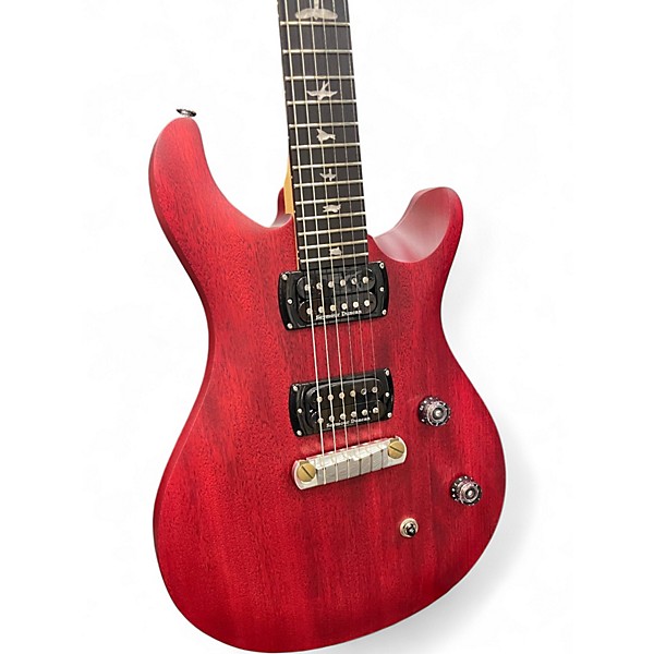 Used PRS SE CE STOPTAIL Satin Red Solid Body Electric Guitar
