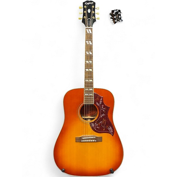Used Epiphone INSPIRED BY GIBSON HUMMINGBIRD Cherry Sunburst Acoustic Guitar