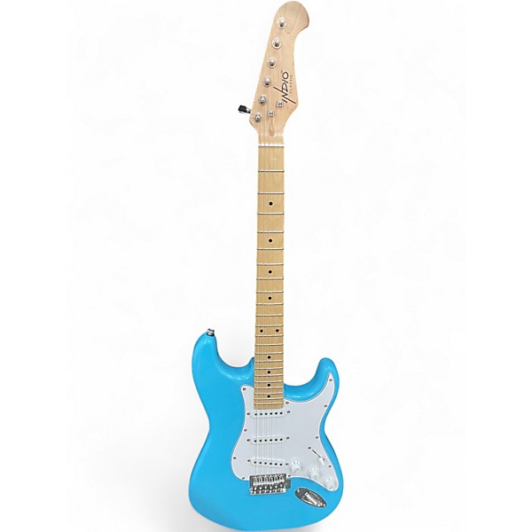 Used Indio Classic S-Style Blue Solid Body Electric Guitar