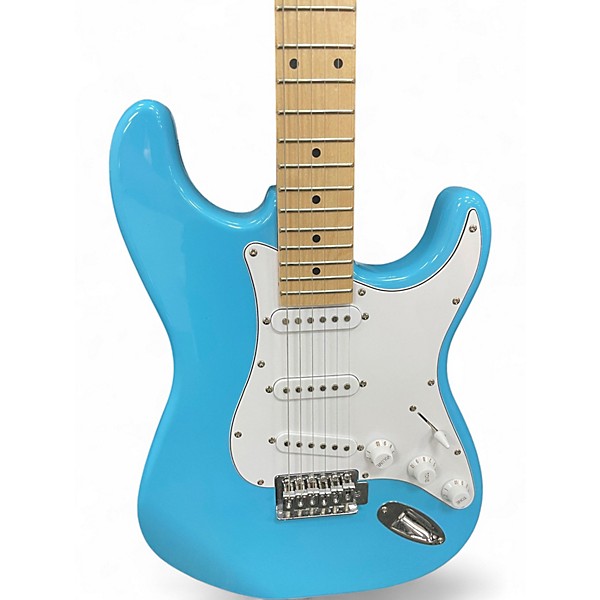 Used Indio Classic S-Style Blue Solid Body Electric Guitar