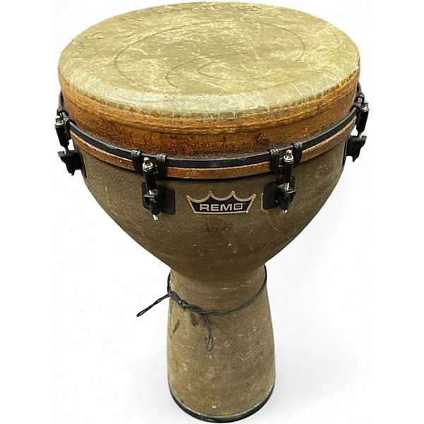 Used Remo Mondo key tuned earth finish Djembe